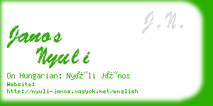 janos nyuli business card